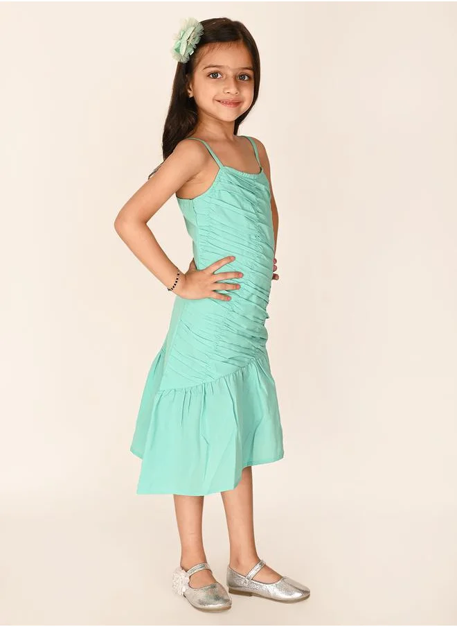 LILPICKS Pleated Strappy Asymmetric Hem Dress by Styli