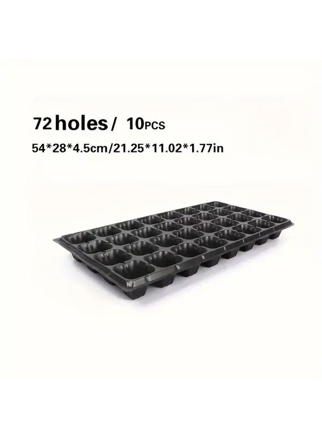 10 قطع صواني شتلات بولي بروبيلين 128 فتحة، قابلة لإعادة الاستخدام، متينة ومقاومة للشمس - Image 4