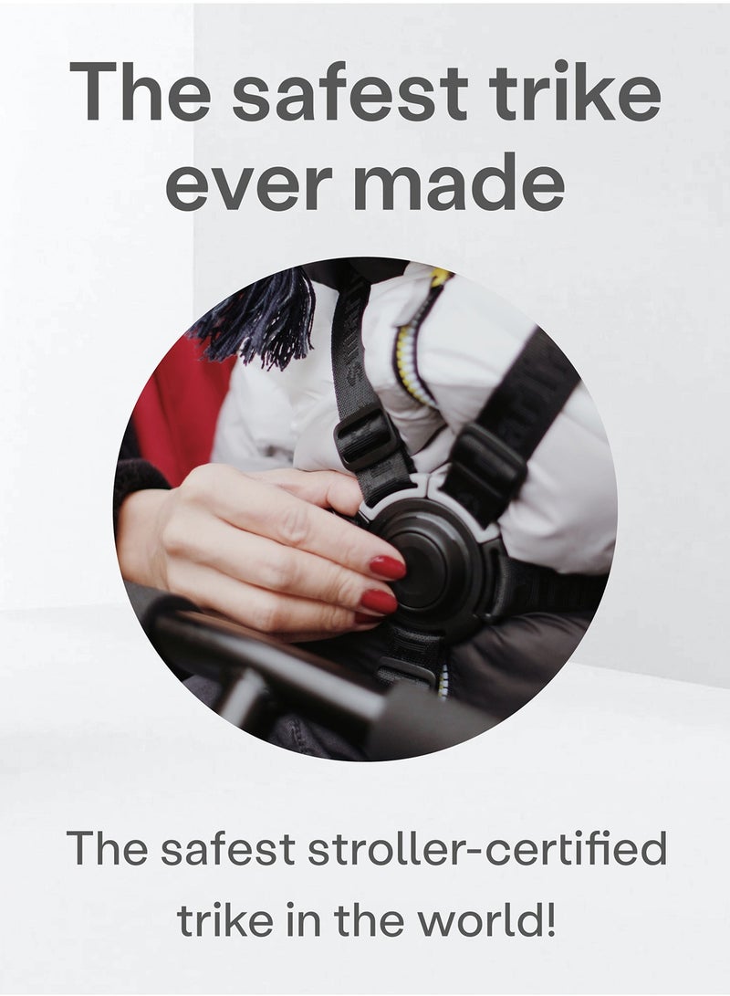 SmarTrike STR7 Urban Deluxe Folding Trike | 8-in-1 Trike for Toddlers | Parent-Controlled Brake System | Stroller Certified | Petrol/Red/Ruby Color - Image 5