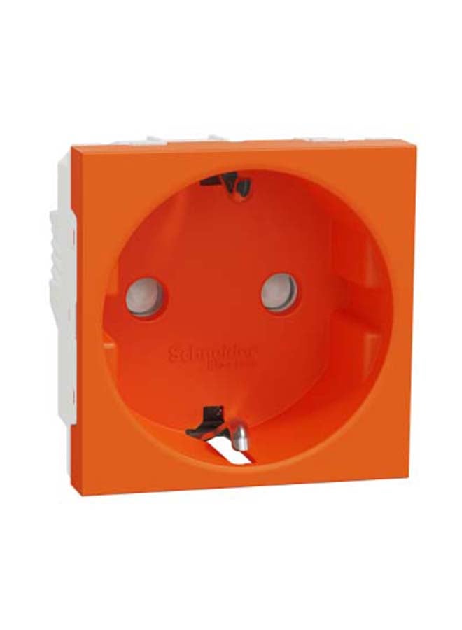 Schneider New Unica shoko socket, 16 amp , Orange - Image 1