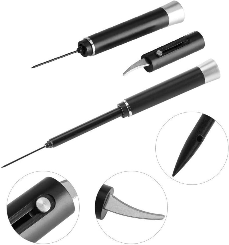 ISTARA Istara 2in1 Wine Beer Bottle Opener Vacuum Steel Needle Pump Opener by Top Opener Removal Tool with Removable Aluminum Foil Cutter Opener Waterproof Corkscrew - Image 4