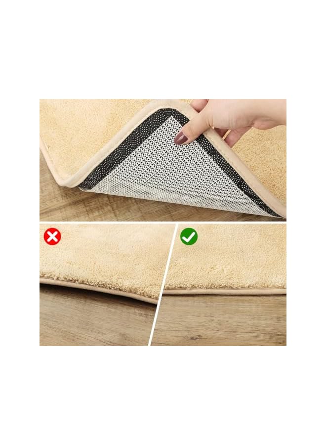 The Bros وسادة سجادة غير قابلة للانزلاق، 120x200 سم حصيرة PVC مضادة للانزلاق للأرضيات الصلبة، وسادة سجادة متعددة الاستخدامات قابلة للقص، بطانة درج وحامي سجادة (بيضاء) - Image 3