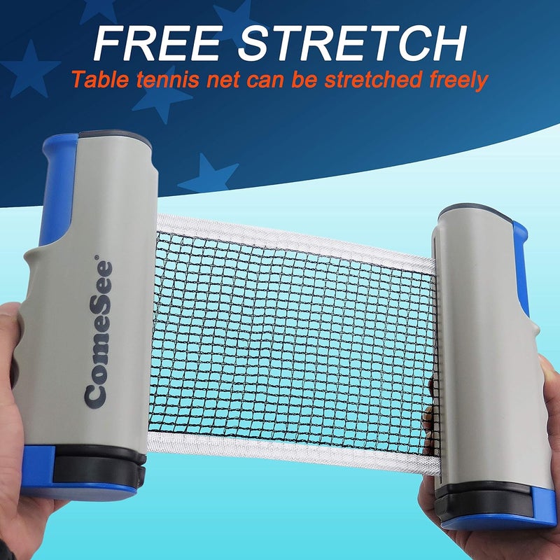 Comesee Retractable Ping Pong Net for Any Table, Table Tennis Nets and Posts Equipment for Replacement - Image 2