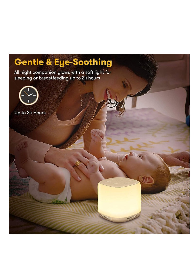 Generic - White Noise Machine Baby, Sound Machine with 34 Natural Sounds and 8 Colour Night Light for Baby Sleeping, Continuous or Timer, Memory Function - Image 1