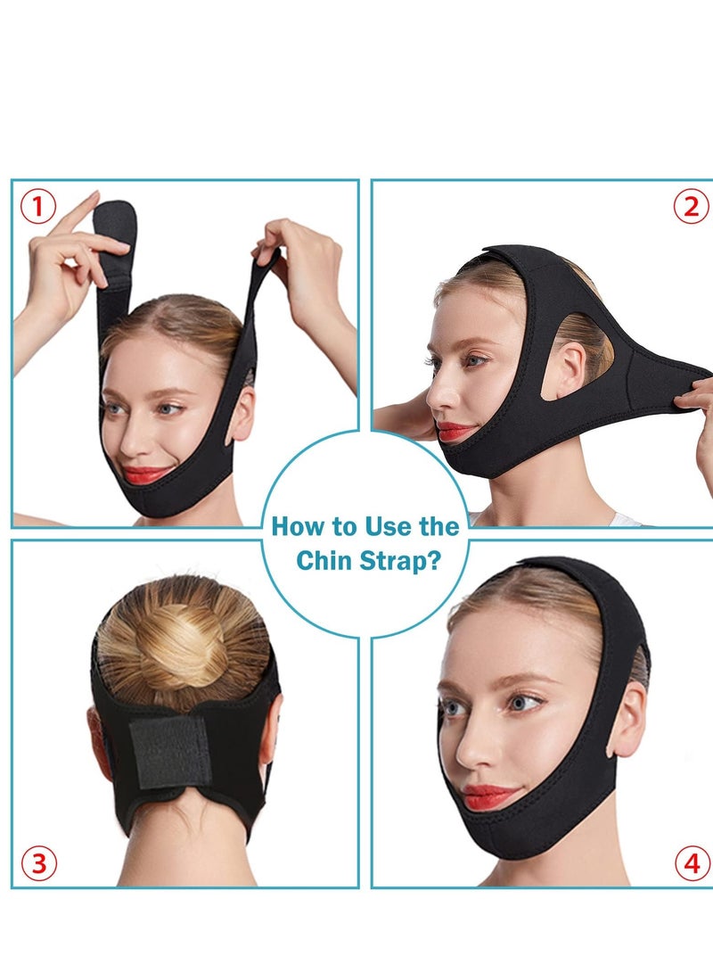 SYOSI Anti Snoring Chin Strap Adjustable and Breathable Devices, Snore Stopper Breather Mouth Closed While Sleeping Suitable Men Women Better Sleep - Image 5