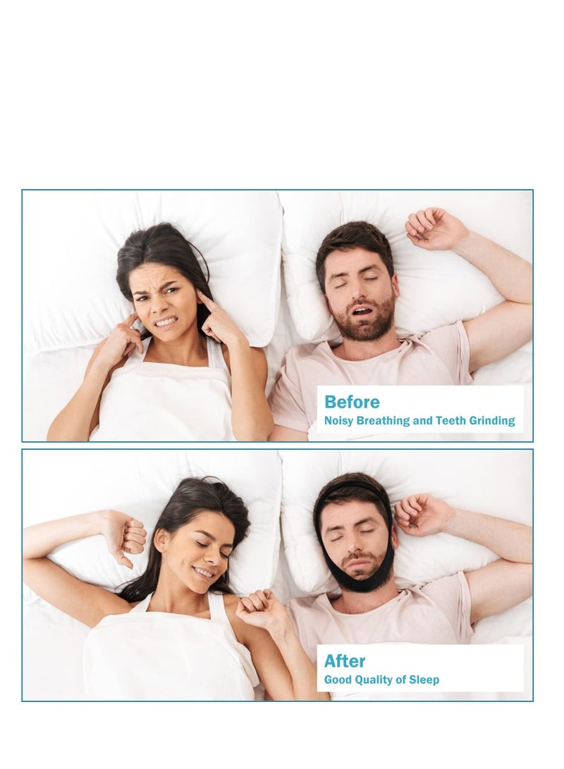 SYOSI Anti Snoring Chin Strap Adjustable and Breathable Devices, Snore Stopper Breather Mouth Closed While Sleeping Suitable Men Women Better Sleep - Image 4