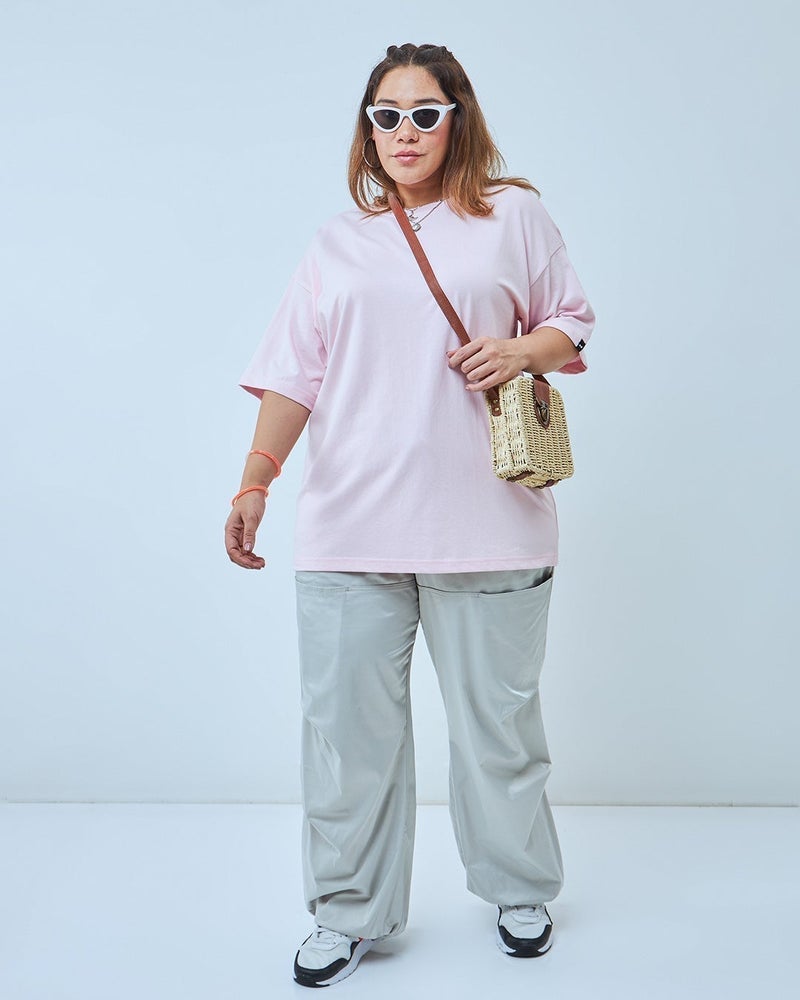 bewakoof Women's Pink Oversized Plus Size T-shirt - Image 4