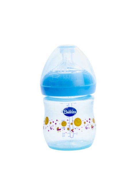 Bubbles Natural Baby Bottle 1m 150ml Blue