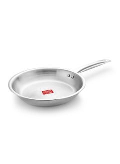 Classic Essentials CLASSIC ESSENTIALS Triply Stainless Steel Fry Pan | Frying Pan for Cooking (24cm, 1.7Ltr) Stove & Induction Cookware | Heat Surround Cooking | Easy Grip Handles | Stainless Steel Fry Pan  - Image 1