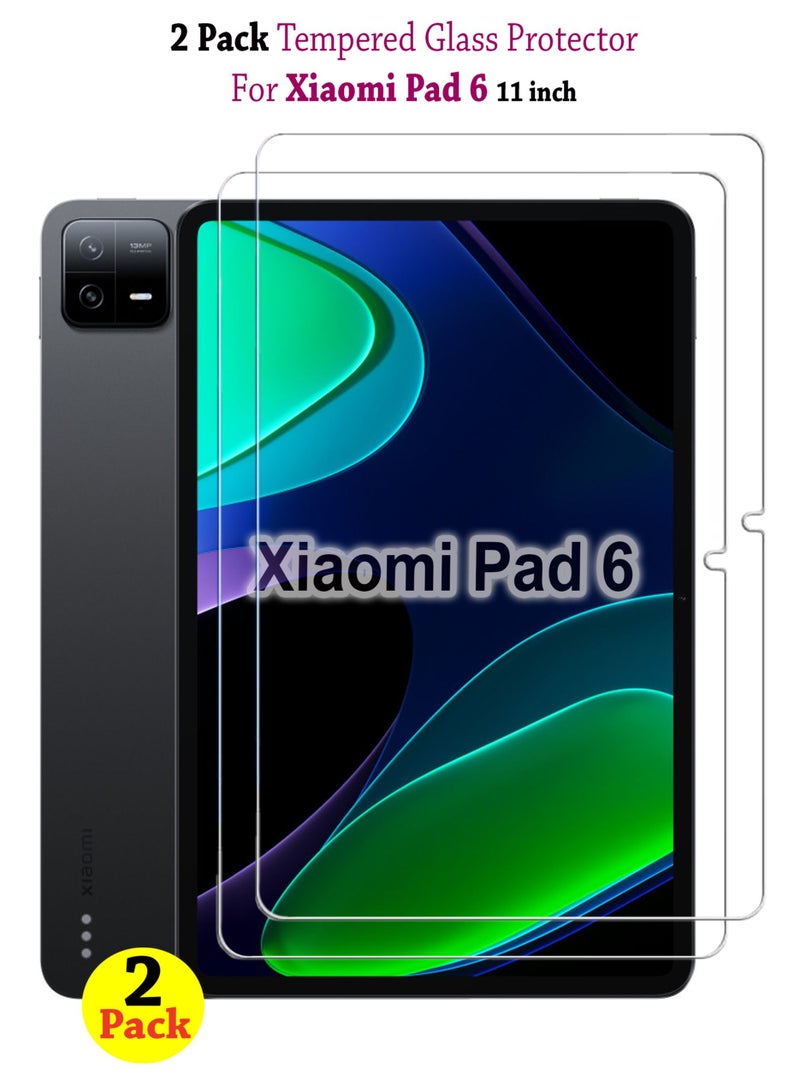 2 Pack Tempered Glass Screen Protector For Xiaomi Pad 6 - Clear