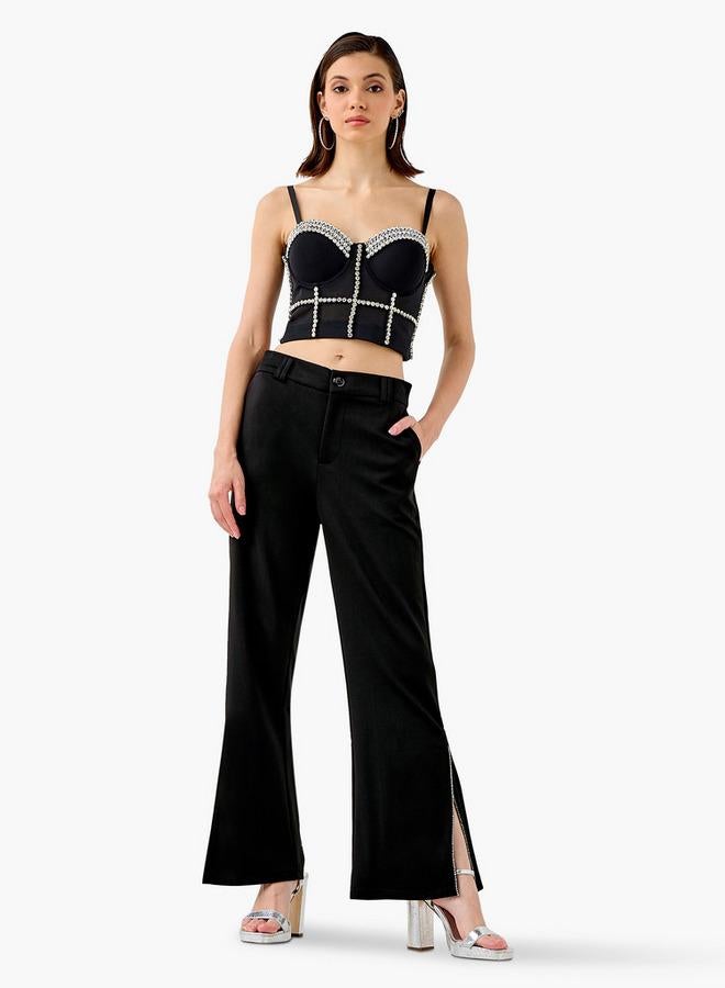 تواكستريمز بنطلون  بخصر متوسط وجيوب وتفاصيل فتحة - Image 2