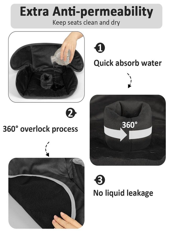 WINGHENLEE Baby Piddle Pad Car Seat Liner, Potty Training Seat Protector, Waterproof Soft Potty Training Cover for Carseat, Stroller, Highchair, Toilet Training for Infant Newborn, Anti-Slip Backing, Black - Image 4