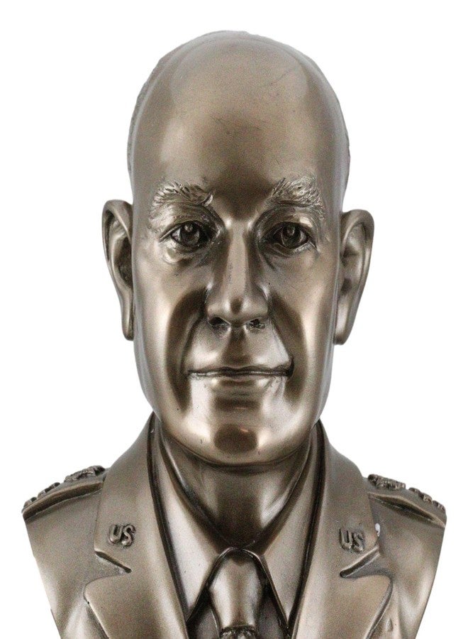 Ebros Gift Realistic Replica Historical Sculpture of 34th USA President Dwight Eisenhower Portrait 3D Bust Figurine in Museum Gallery Quality Finish for Republican Party Educational Library Accent - Image 3