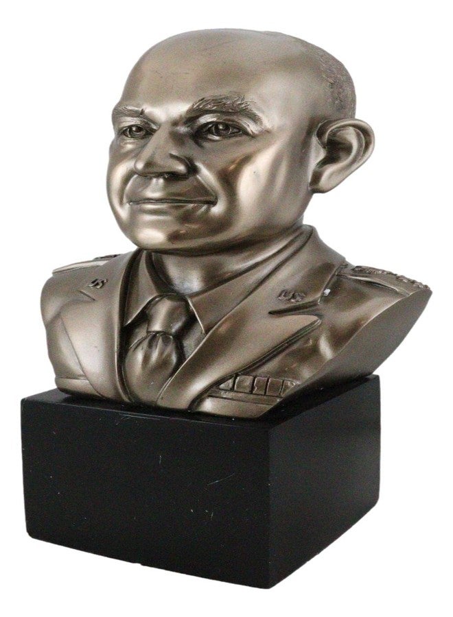Ebros Gift Realistic Replica Historical Sculpture of 34th USA President Dwight Eisenhower Portrait 3D Bust Figurine in Museum Gallery Quality Finish for Republican Party Educational Library Accent - Image 1