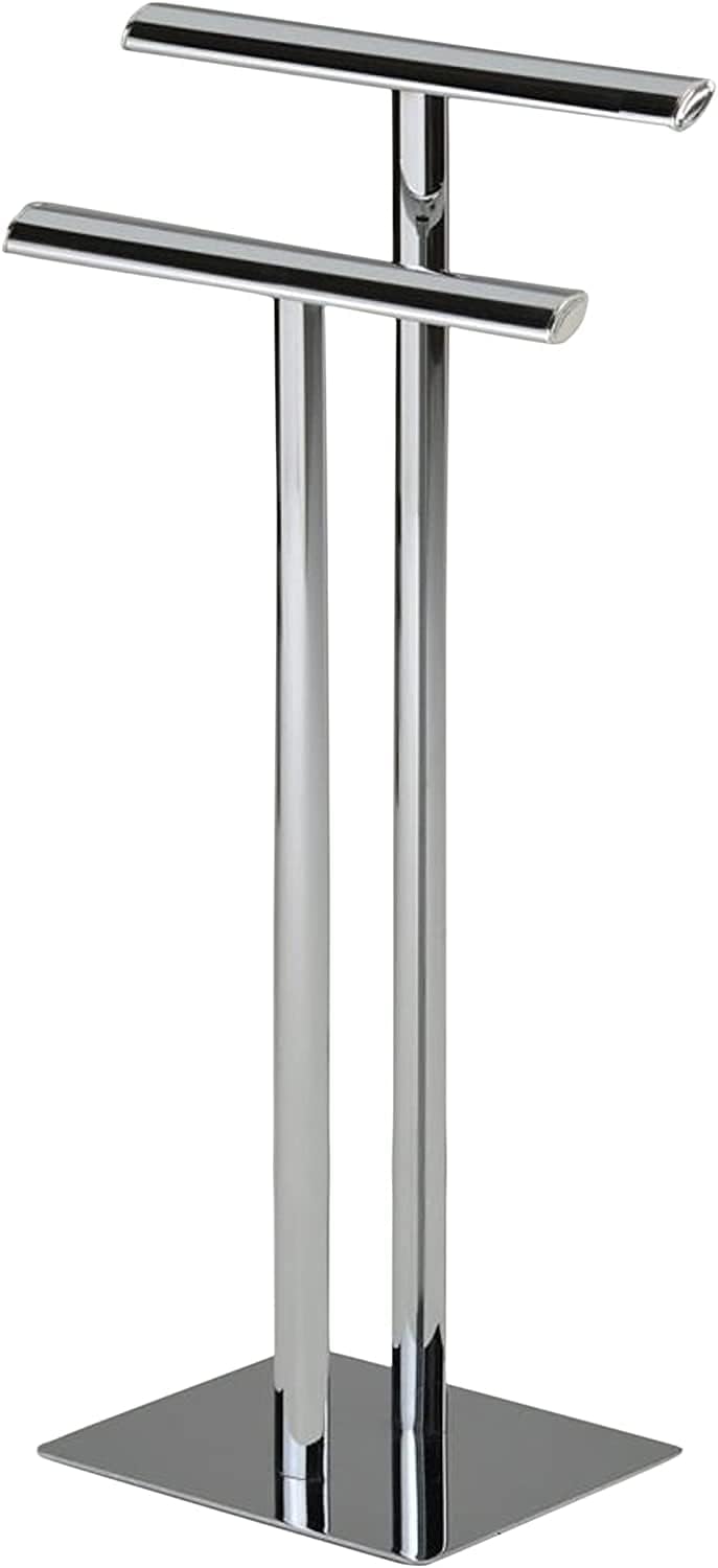 Indian Decor 28809 Metal Modern FreeStanding Towel Rack Stand Chrome  - Image 4