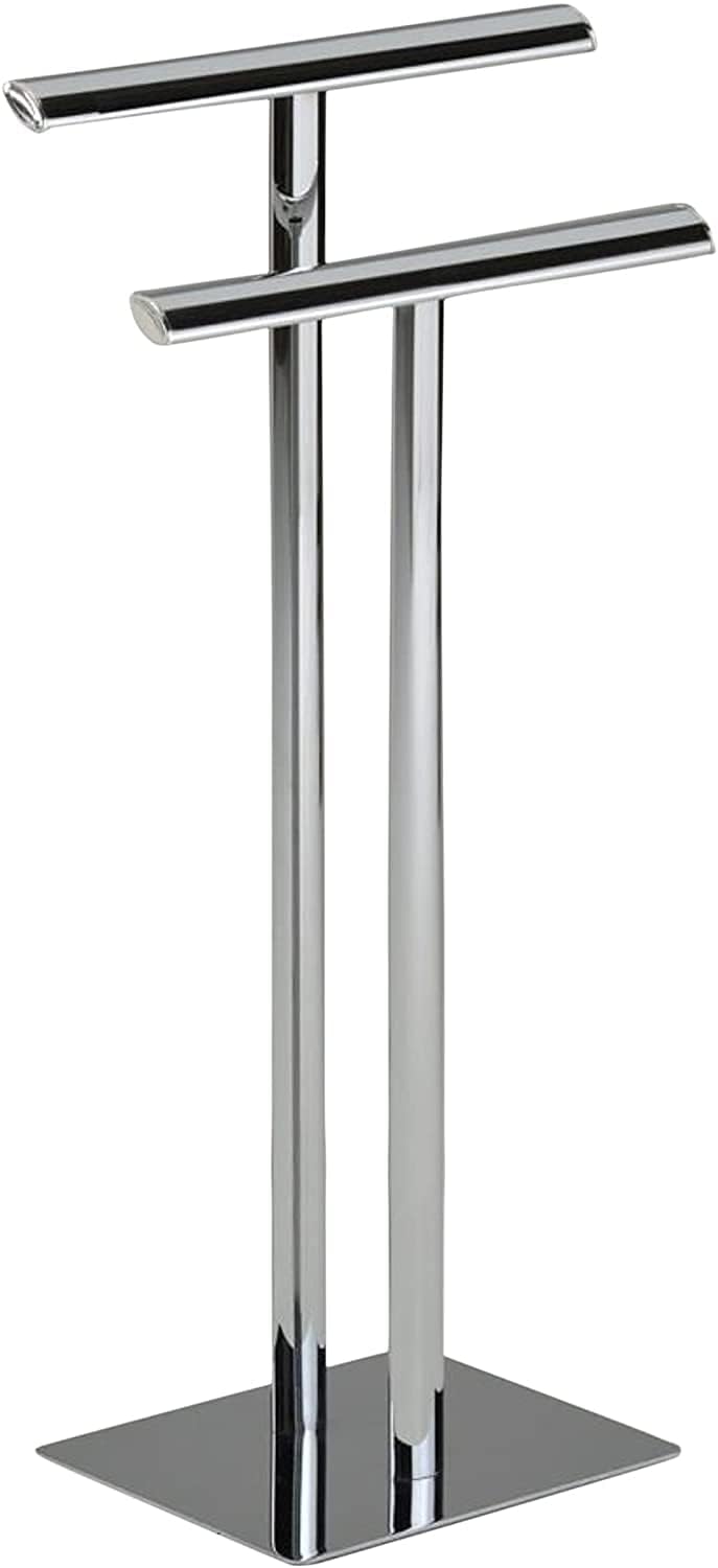 Indian Decor 28809 Metal Modern FreeStanding Towel Rack Stand Chrome  - Image 5