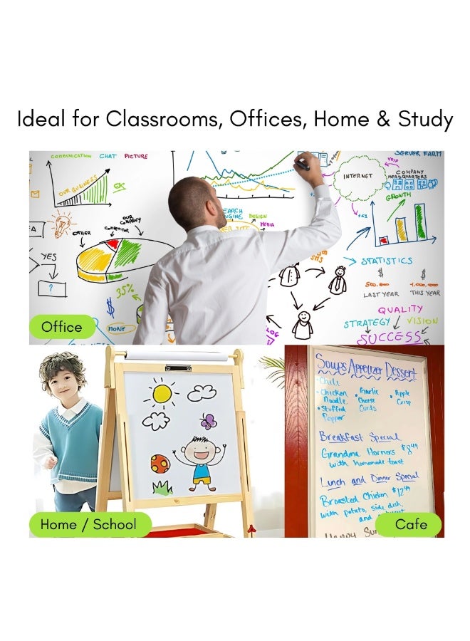 عبوة من 8 قطع من أقلام السبورة البيضاء 8 قطع بأطراف مشطوفة بألوان متنوعة أقلام حبر جاف للسبورة تكتب بوضوح وتمحى بسهولة نظام عمل فوري بضغطة زر أقلام متعددة الألوان بألوان زاهية للأطفال والبالغين والطلاب في المنزل والفصول الدراسية والمدرسة - Image 4