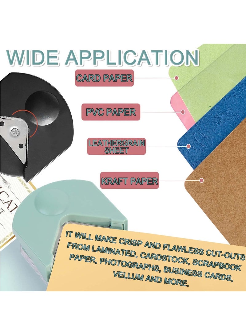 Zikra Paper Corner Rounder - R4 4mm Corner Cutter Punch Tool, Laminated Cards, Cardstock, Scrapbooking,Photo Card Making, Paper Cutting DIY Crafts Puncher for Office, School( 4Pcs ) - Image 4