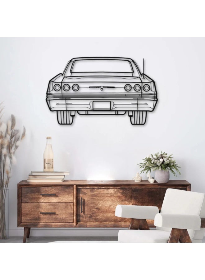 Metal Wall Decoration Featuring a Car Motif – Chevrolet Impala SS (1965) - Image 1