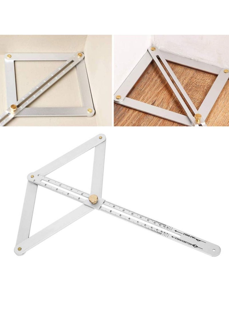 Excefore - Construction Protractors, Angle Protractor Angle Finder Ruler, Stainless Steel Protractor 0-170° Degrees, Universal Goniometer Angle Finder Tool for Carpenter, Diagonal Ceiling Profiler - Image 1