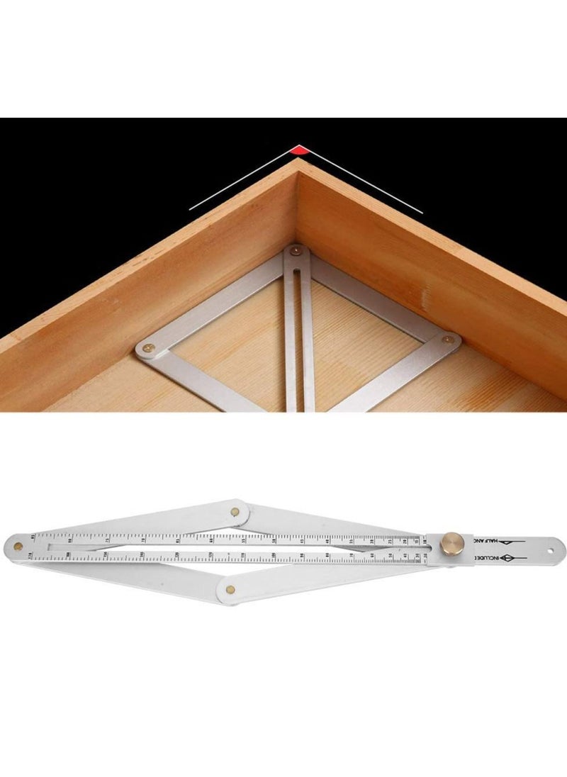 Excefore - Construction Protractors, Angle Protractor Angle Finder Ruler, Stainless Steel Protractor 0-170° Degrees, Universal Goniometer Angle Finder Tool for Carpenter, Diagonal Ceiling Profiler - Image 1