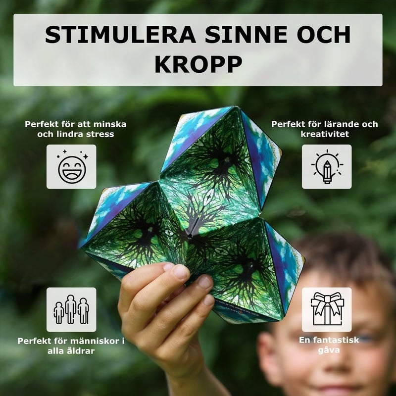 SHASHIBO Shape Shifting Box - Award-Winning Fidget Cube with 36 Rare Earth Magnets - Transforms Into Over 70 Shapes (Artist Series - Chaos) - Image 4
