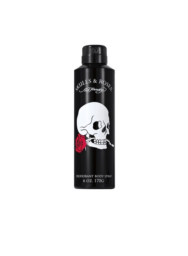 Ed Hardy Men's Deodorant & Fragrance Body Spray by Ed Hardy, Casual Day or Night Scent, 6 Oz 