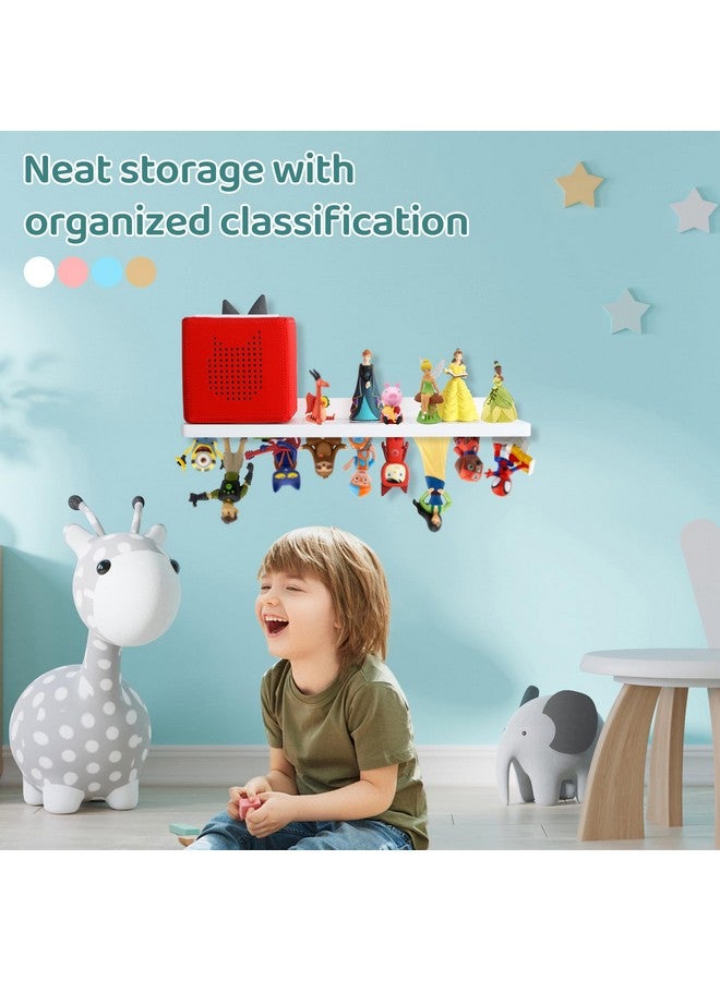 PHOENANCEE for Tonies Shelf Magnetic,for Toniebox Figures Storage Display Shelf 30-36 Character,Wall Floating Shelves Wooden,Compatible Charging Station for Children Kid's Room,Oak,1 Tier - Image 4