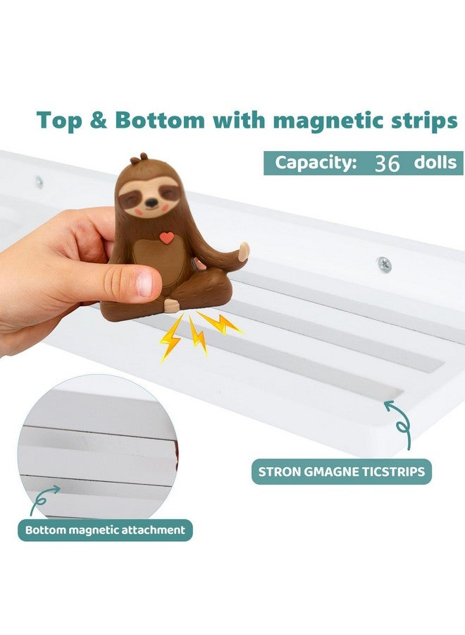 PHOENANCEE for Tonies Shelf Magnetic,for Toniebox Figures Storage Display Shelf 30-36 Character,Wall Floating Shelves Wooden,Compatible Charging Station for Children Kid's Room,Oak,1 Tier - Image 5
