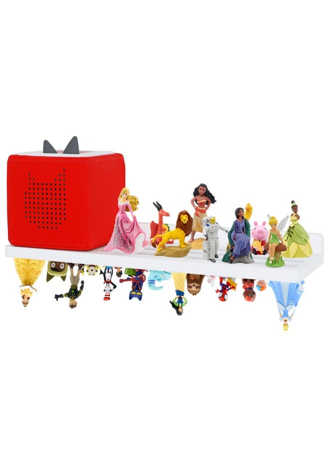 PHOENANCEE for Tonies Shelf Magnetic,for Toniebox Figures Storage Display Shelf 30-36 Character,Wall Floating Shelves Wooden,Compatible Charging Station for Children Kid's Room,Oak,1 Tier - Image 1
