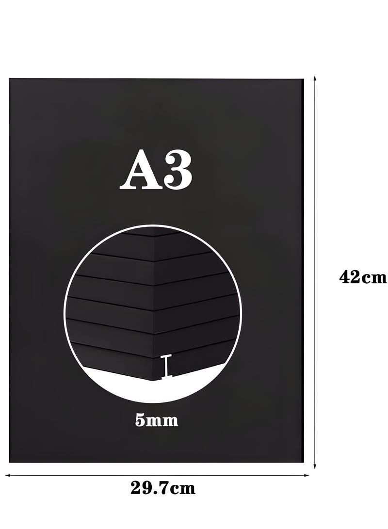 كرافت ماجيك ،لوح فوم 5 مم - أسود عبوة من 5 ورقات مقاس A3 - Image 2