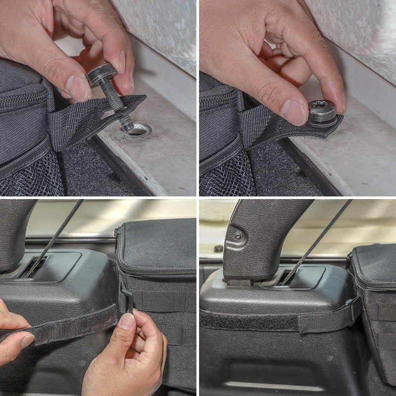 RT-TCZ Trunk Organizer, Driver Side Storage Bag Accessories for 2018-2023 Jeep Wrangler JL 4-Door - Image 4