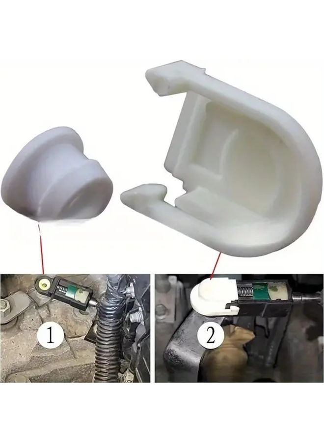 For Ford Gearbox Shift Cable Bushing Retainer Clip 2pcs White Cover Yellow Lining - Image 3