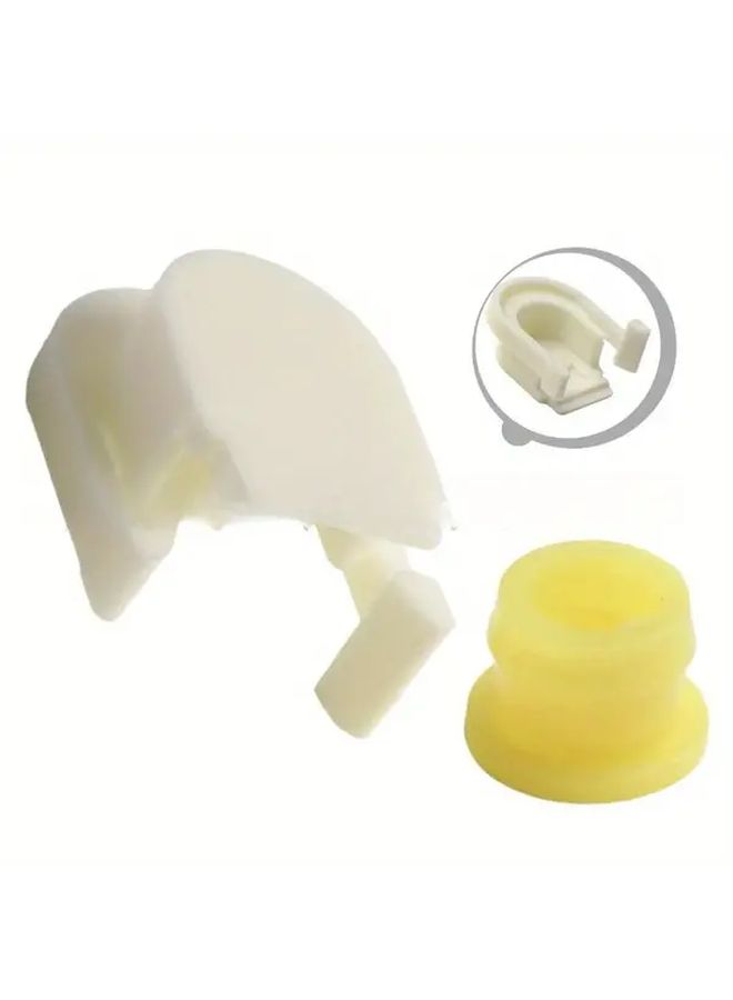 For Ford Gearbox Shift Cable Bushing Retainer Clip 2pcs White Cover Yellow Lining - Image 5