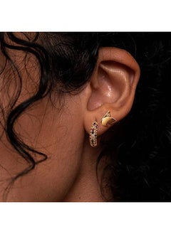 Mevecco Women Huggie Hoop Earrings Gold Ear Stud Cuff 14K Gold Filled Small Boho Beach Simple Delicate Handmade Hypoallergenic Jewelry Gift  - Image 4