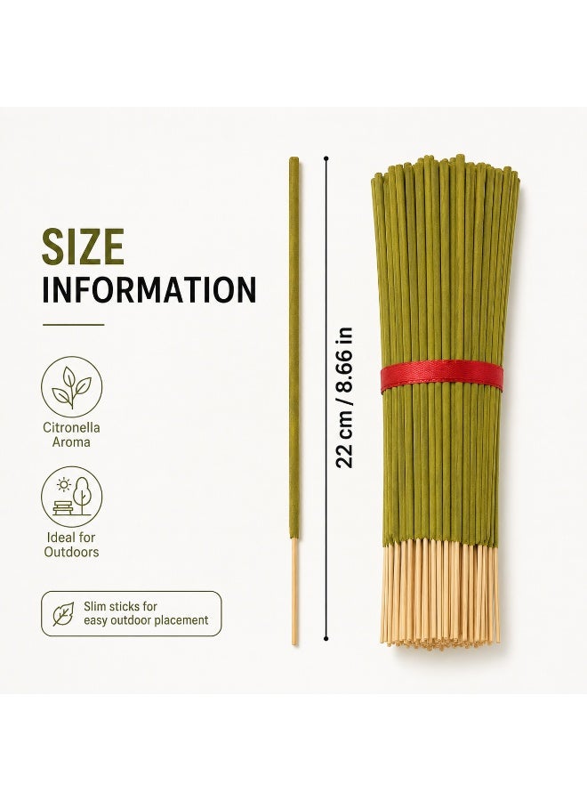 Natural Citronella & Lemongrass Mosquito Repellent Incense, Long-lasting Aromatic Repellent - Image 2