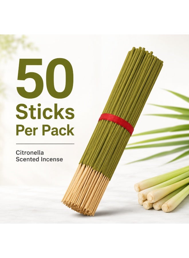 Natural Citronella & Lemongrass Mosquito Repellent Incense, Long-lasting Aromatic Repellent - Image 1