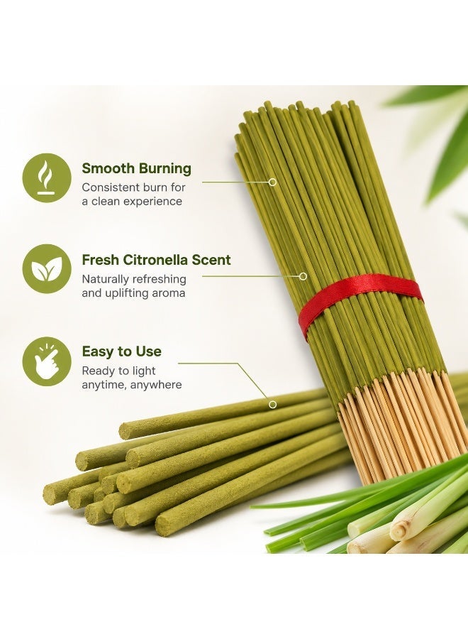Natural Citronella & Lemongrass Mosquito Repellent Incense, Long-lasting Aromatic Repellent - Image 4