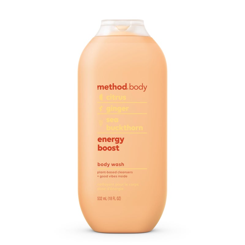 Method Body Wash, Energy Boost, Paraben and Phthalate Free, 18 oz (Pack of 1) - Image 1