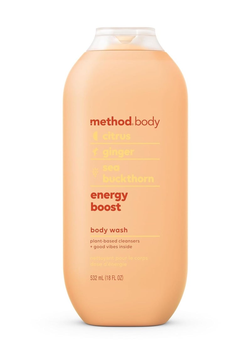 Method Method Body Wash, Energy Boost, Paraben and Phthalate Free, 18 oz (Pack of 1) - Image 1