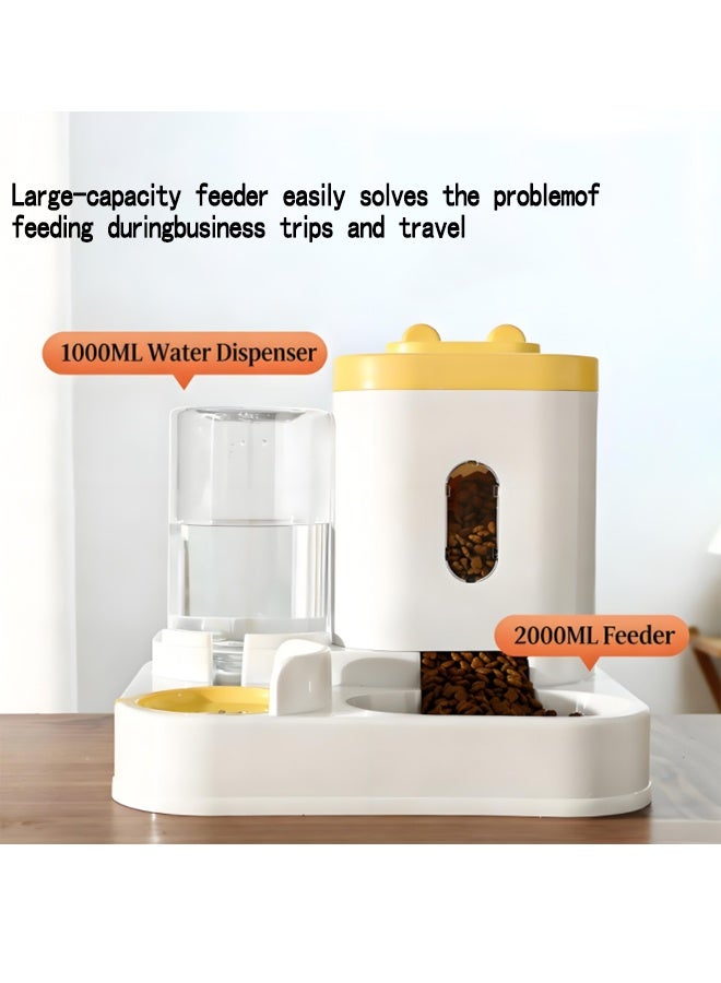 مدفأة حيوانات أليفة آلية ومشتت ماء آلي سعة 1 لتر، مشتت ماء سعة كبيرة 2 في 1 للقطط والكلاب، مناسب للحيوانات الأليفة بجميع أحجام الجسم - Image 4