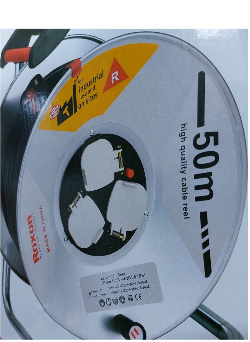 روكسون بكرة تمديد كابل فضي 50 متر روكسون - Image 2