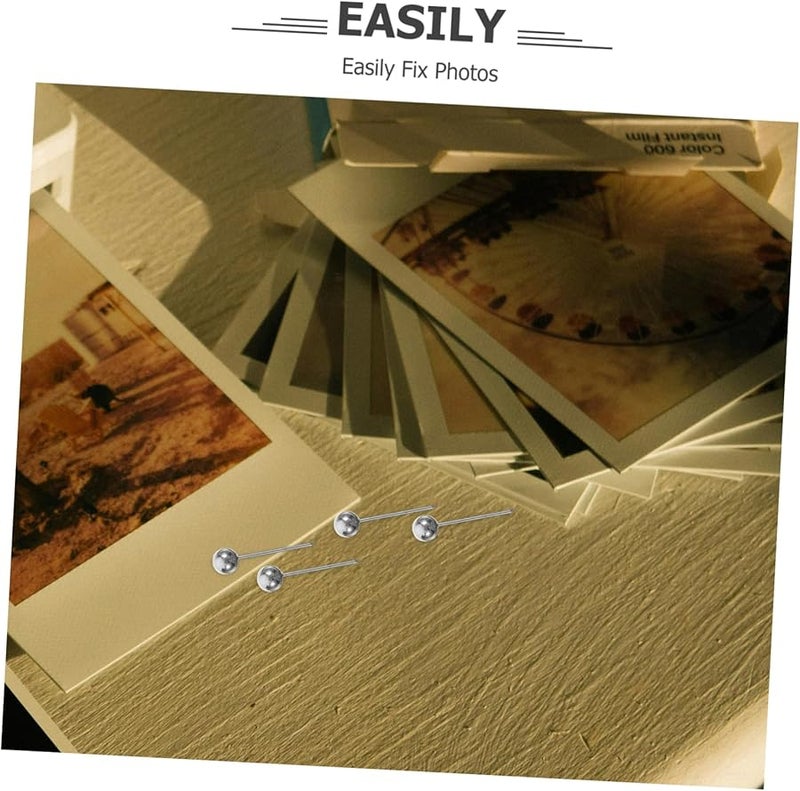 VILLCASE 200 Pcs Heavy Duty Plastic Push Pins for Cork Board Map Calendar Photo - Image 3