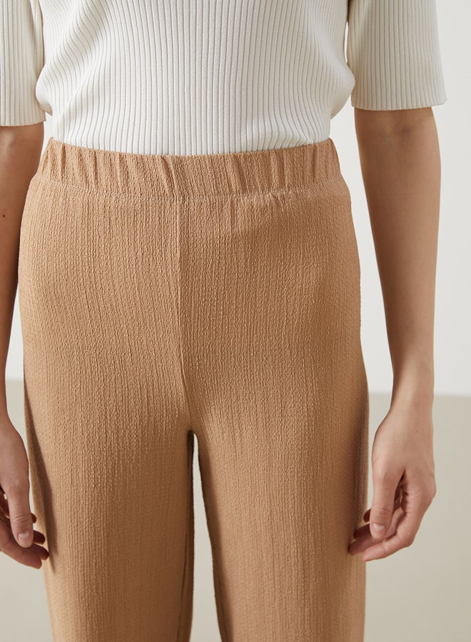 LC WAIKIKI Elastic Waist Textured Women's Trousers  - Image 3