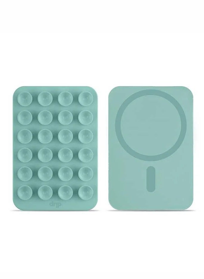 DRIP Magnetic Silicone Drip Surface Adhesive Stand for Mobile Phone-Green - Image 1