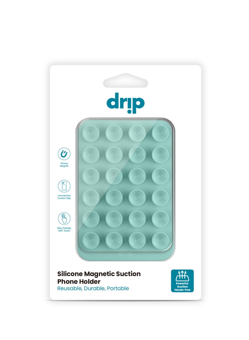 DRIP Magnetic Silicone Drip Surface Adhesive Stand for Mobile Phone-Green - Image 3