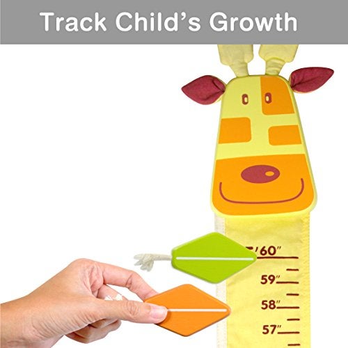 I'm Wood and Fabric Wall Growth Chart, Height Measurement, Scale, Ruler for Kids (Giraffe) - Image 3