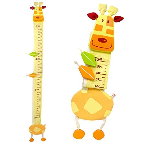 I'm Wood and Fabric Wall Growth Chart, Height Measurement, Scale, Ruler for Kids (Giraffe) - Image 1