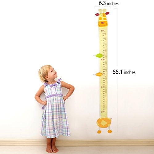 I'm Wood and Fabric Wall Growth Chart, Height Measurement, Scale, Ruler for Kids (Giraffe) - Image 2