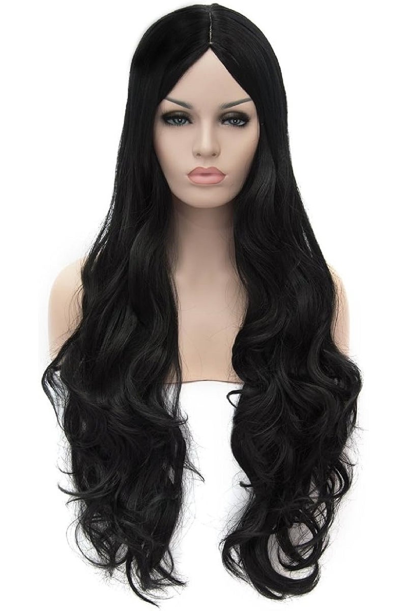 اي سي اي اف باروكة شعر مستعار طويل مجعد من إي سي آي إف فاشون بوب للسيدات، لون أسود، Lw843-1 Om-115 - Image 2